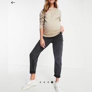 Maternity mom jeans US 4 in black